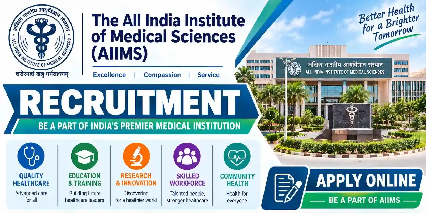 AIIMS Rajkot Group ‘A’ Non-Faculty Recruitment 2026-27: Apply Offline for 6 Posts