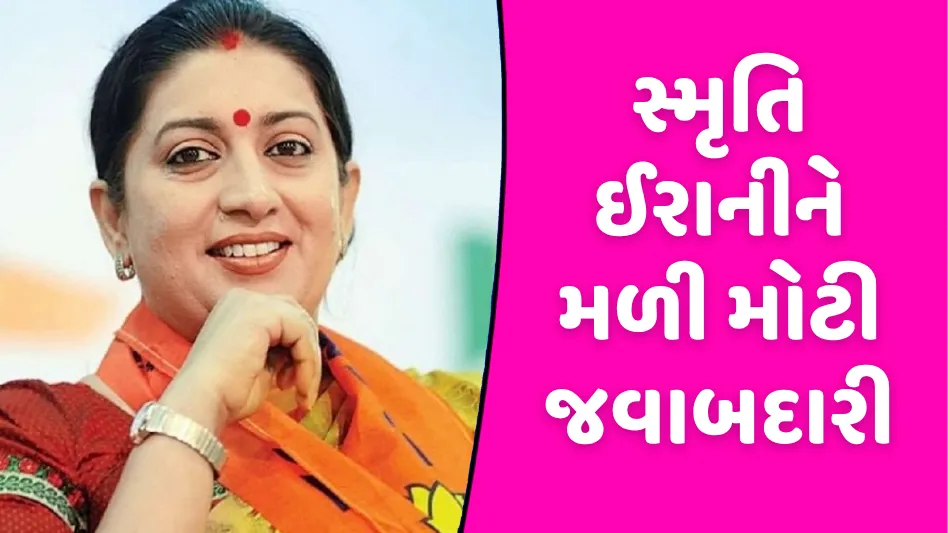 BJP: સ્મૃતિ ઈરાની સહિત અનેક નેતાઓને મોટી જવાબદારી, ભાજપે જાહેર કર્યા રાજ્ય પ્રભારી અને સહ-પ્રભારી